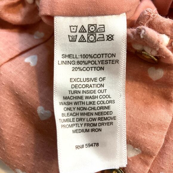 Rachel Zoe Pink Embroidered Hearts Scalloped Pom Poms Bow Jumpsuit Outfit - Picture 9 of 10